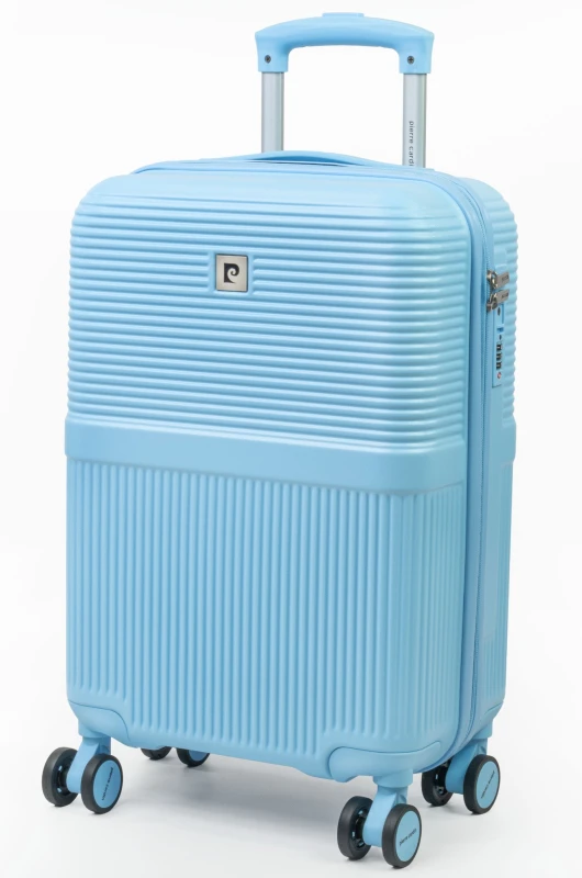 Image of Pierre Cardin Monaco Girls 22" Cabin & Hand Luggage Suitcase - TSA 8-Wheel Carry-On in Blue Size: Small Blue Unisex Small