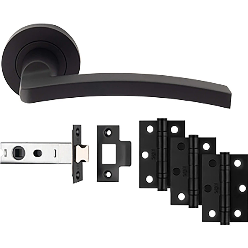 Image of CARLISLE BRASS Carlisle Brass - Tavira Latch Pack Ultimate Door Pack Matt Black UDP009MB/INTB