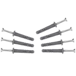 Image of Hammer Wall Plug Collar Cylindrical Window Door Frame Concrete Brick - Size 6x40mm - Pack of 10