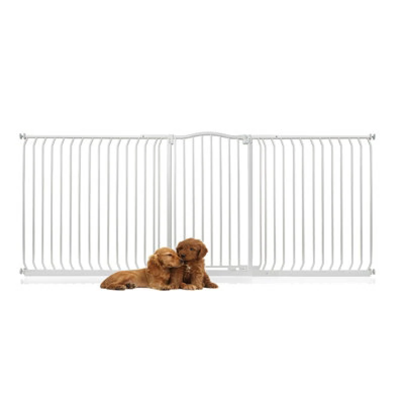 Image of Bettacare Extra Tall Curved Top Dog Gate, 234Cm - 243Cm, Matt White, Extra Tall 100Cm In Height, Pressure Fit Pet Gate