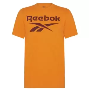 Image of Reebok Big Logo T Shirt Mens - Orange