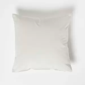 Image of HOMESCAPES Cream Velvet Cushion, 45 x 45cm - Cream