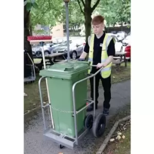 Image of Slingsby Street Orderly Barrow With 120L Green Bin Brush and Shovel