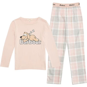 Image of Barbour Girls Olivia Pyjama Set - Pink TN15