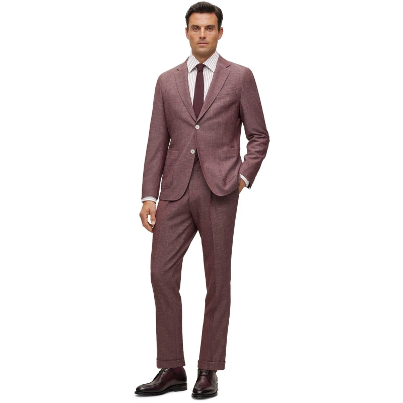 Image of Boss Mens T Heston Suits Dark Red male 36 (46)