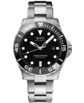 Image of Mido Ocean Star 600 Chronometer Black Dial Steel Mens Watch M026.608.11.051.00 M026.608.11.051.00