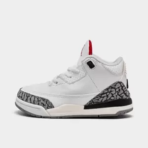 Image of Jordan Jordan 3 Retro (Td), Summit White/Fire Red-Black-Cement Grey, Unisex, Trainers toddler, DM0968-100