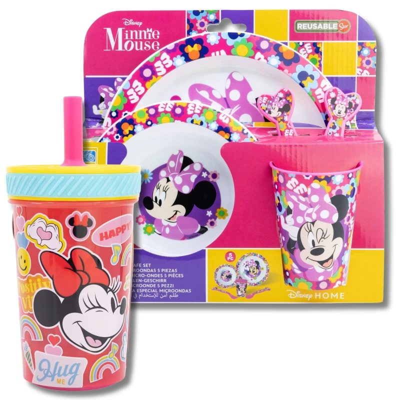 Image of Minnie Mouse Minnie 6 Piece Dinner Set, Multi 81250 / 74487