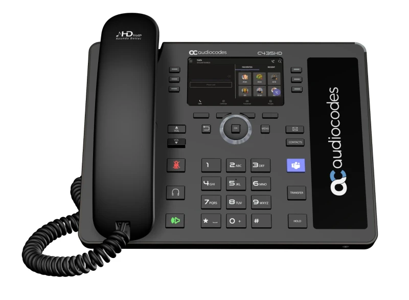 Image of AudioCodes Teams C435HD-R IP-Phone PoE GbE black