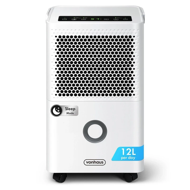Image of Vonhaus Dehumidifier 12L/day, 1.5L Water Tank, For Damp, Condensation, Laundry & Clothes Drying, Prevents Mould & Smells