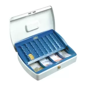 Image of Geldkassette Office-Line B.330xH.75xT.235mm weiß STA pulv.inkl.Zylinderschl.BURG