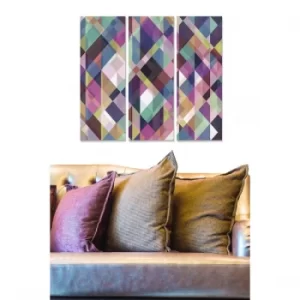 Image of MDF2018038 Multicolor Decorative MDF Painting (3 Pieces)