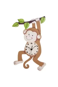 Image of Kids Monkey Wall Clock Animal Themed Sunny Safari By Fantasy Fields