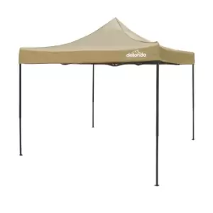Image of Dellonda Premium 3 x 3m Pop-Up Gazebo PVC Coated + Carry Bag Beige Canopy DG130