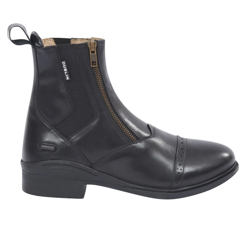 Image of Dublin Dublin Evolution Double Zip Front Leather Paddock Boots in Black Size: 6 Black 6 Unisex 5059000298592