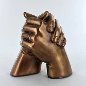 Image of Marriage Hands Cold Cast Bronze Sculpture