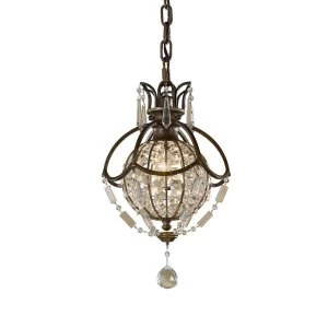 Image of 1 Light Ceiling Pendant British Bronze, Oxidized Bronze, E14