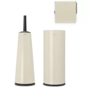 Image of Brabantia Renew Toilet Accessory Set Of 3 Soft Beige