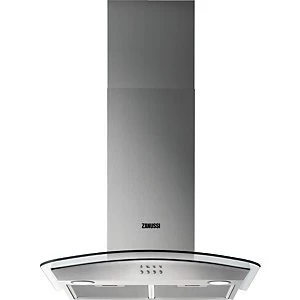 Image of Zanussi ZHC62352X 60cm Curved Chimney Cooker Hood