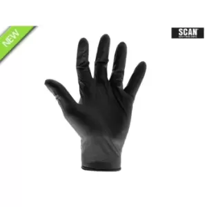 Image of Scan Black Heavy Duty Nitrile Disposable Gloves Large (Box of 100)