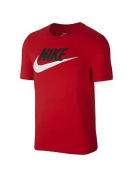 Image of Nike Sportswear Futura Icon T-Shirt - Red/Black/White