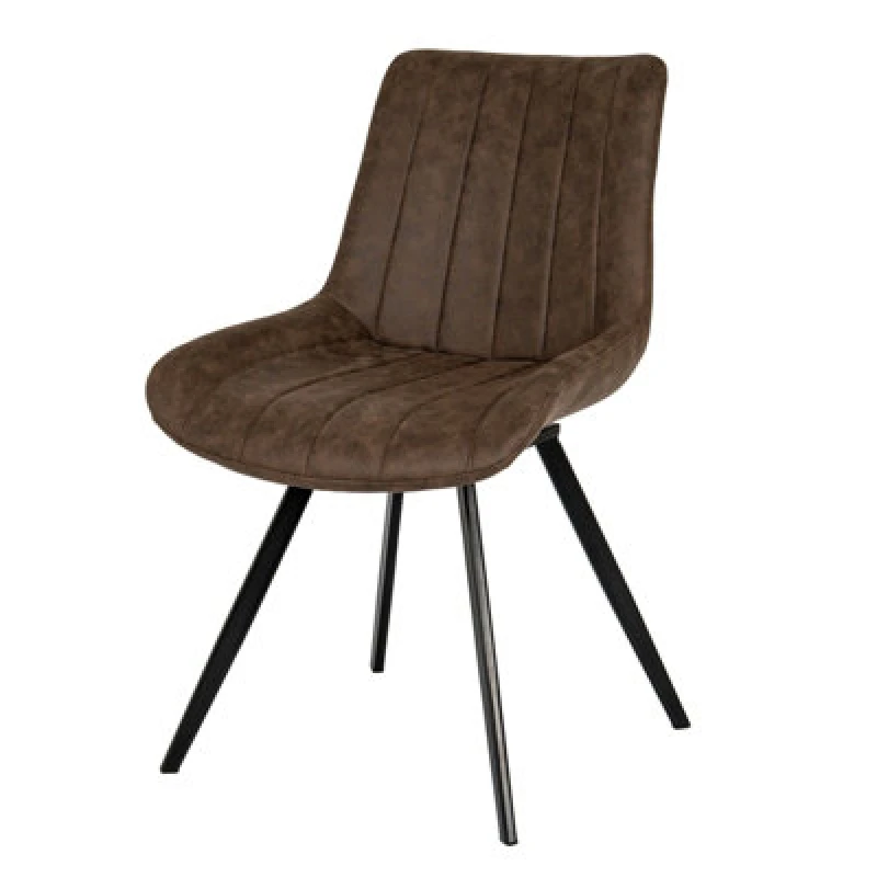 Image of Hill Interiors Malmo Coffee Swivel Dining Chair