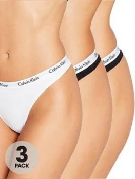 Image of Calvin Klein Thong (3 Pack) - Black/White Size M Women