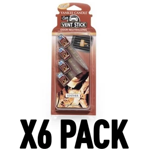 Image of Leather (Pack Of 6) Yankee Candle Vent Stick