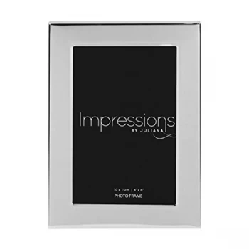 Image of 4" x 6" - Impressions Silver Plated Photo Frame