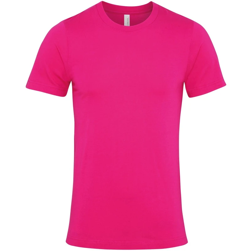Image of Bella + Canvas Mens Jersey Crew Neck T-Shirt in Dark Pink Size: XS Dark Pink Male XS