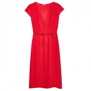 Image of Jack Wills Copethorp Soft Midi Dress - Red