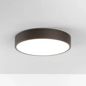 Image of LED 1 Light Bathroom Flush Ceiling Light Bronze Effect IP44