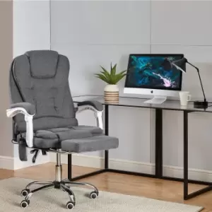 Image of Neo Grey Fabric Computer Office Gaming Chair With Message Function & Footrest