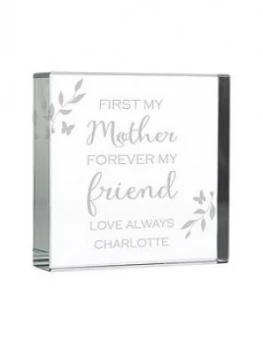 Image of Personalised First My Mother Forever My Friend Large Crystal Token, One Colour, Women