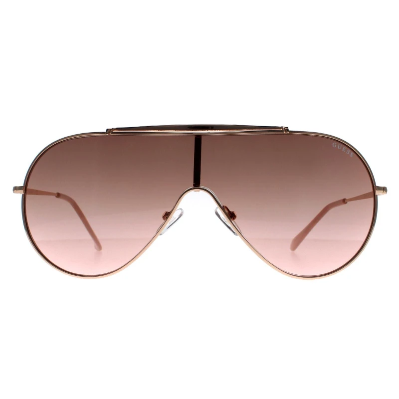 Image of Guess Shield Rose Gold Brown Gradient GF0370 Gold female