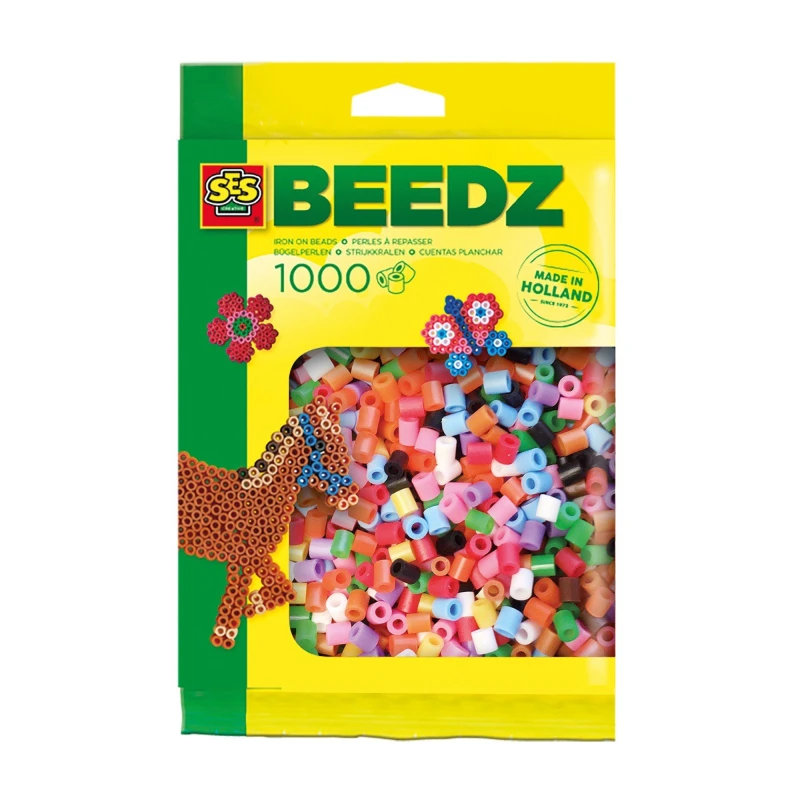 Image of SES Creative Beedz Iron-on Beads 1000 Mix Basic Multi