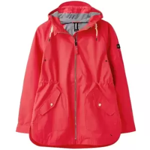 Image of Joules Womens Shoreside Coastal Waterproof Jacket Red 12
