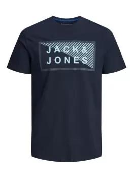 Image of JACK & JONES Organic Cotton T-Shirt Men Blue
