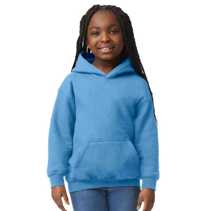 Image of Gildan Heavy Blend Hooded Sweatshirt in Duck Egg Blue Size: 12-13 Years Duck Egg Blue Unisex 12-13 Years
