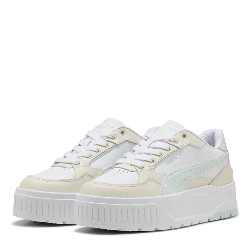 Image of Puma Womens Karmen II Idol Low-Top Trainers Wht/A.Snw/Bl female 3 (35.5)