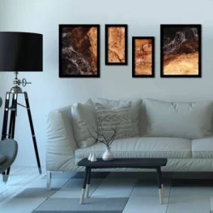 Image of 4P3040SCT014 Multicolor Decorative Framed MDF Painting (4 Pieces)