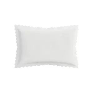 Image of Bedeck of Belfast Avita Geo Scallop Oxford Pillowcase, White