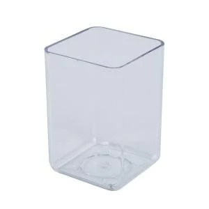 Image of Polystyrene Executive Pen Tidy Crystal Clear Complements Executive