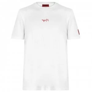 Image of Hugo Boss Dumed Signature Logo T-Shirt White Size L Men