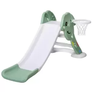 Image of Jouet Kids Slide with Basketball Hoop - Green/White