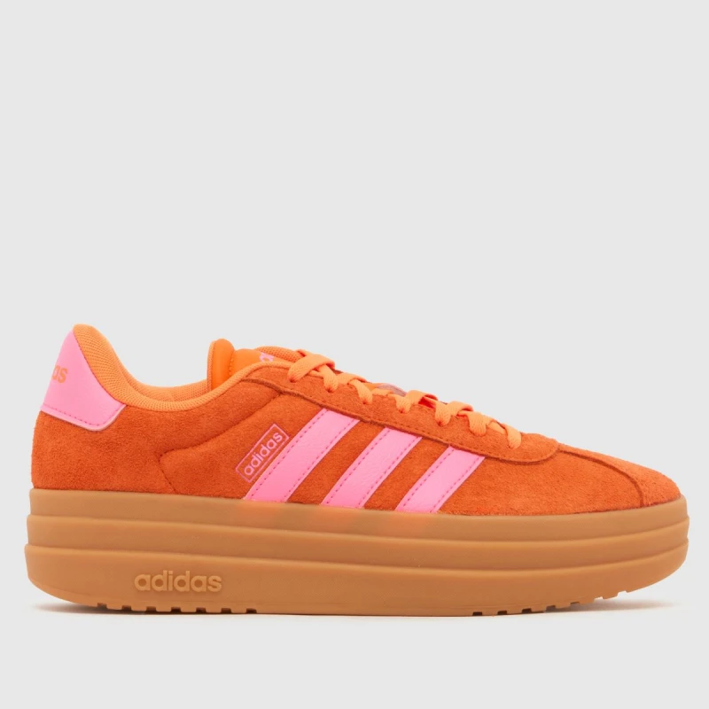 Image of adidas vl court bold trainers in orange Orange UK 5 (EU 38)
