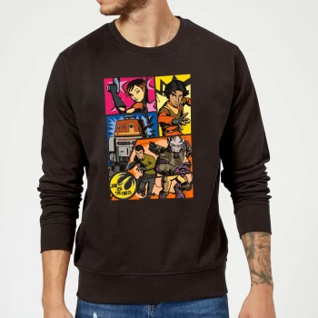 Image of Star Wars Rebels Comic Strip Sweatshirt - Black - XXL