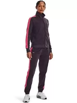 Image of Under Armour Tricot Tracksuit, Purple, Size XL, Women