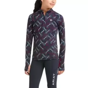 Image of Ariat Lowell quarter Zip Top Juniors - Blue