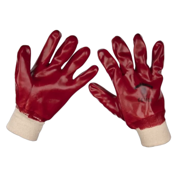 Image of General Purpose PVC Gloves Knitted Wrist (Large) - Pack of 120 Pairs
